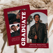 Offset Arch Burgundy 4 Foto Afstuderen Aankondiging