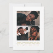 Offset Arch Gold 4 Photo Afstuderen Aankondiging (Achterkant)