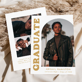 Offset Arch Gold 4 Photo Afstuderen Aankondiging