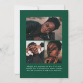 Offset Arch Green 4 Photo Afstuderen Aankondiging (Achterkant)