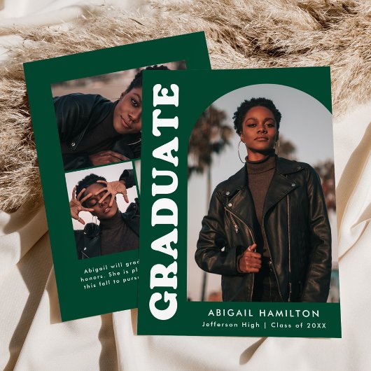 Offset Arch Green 4 Photo Afstuderen Aankondiging