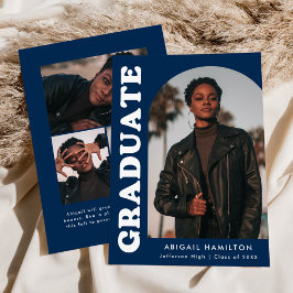 Offset Arch Navy Blue 4 Foto Afstuderen Aankondiging