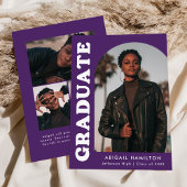 Offset Arch Paars 4 Foto Afstuderen Aankondiging