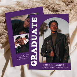 Offset Arch Paars 4 Foto Afstuderen Aankondiging