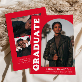 Offset Arch Red 4 Foto Afstuderen Aankondiging