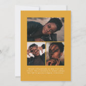 Offset Arch Yellow-Orange 4 Photo Graduation Aankondiging (Achterkant)