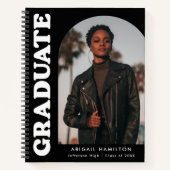 Offset Arch Zwart Foto Afstuderen Gastboek Notitieboek (Voorkant)