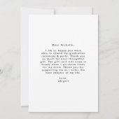 Offset Arch zwart-wit foto Afstuderen Bedankkaart (Achterkant)