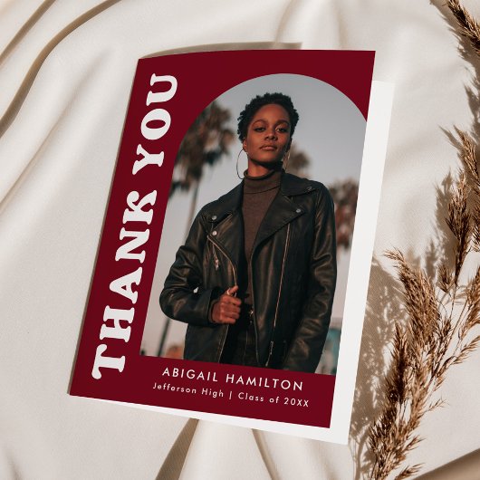 Offset Bourgogne Arch 4 Foto Afstuderen Bedankkaart