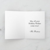 Offset Crystal Snowflake Holiday Card (rood) Feestdagen Kaart (Binnen)