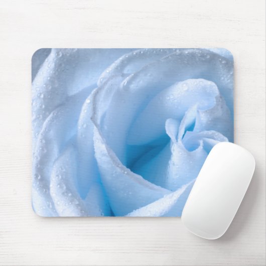 Offset Dewy Blue Roos Mousepad Muismat (Met muis)