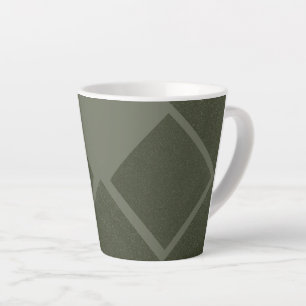 Offset Diamond Moss Green Latte Mok – Aangepast