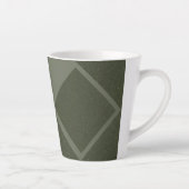 Offset Diamond Moss Green Latte Mok – Aangepast (Rechts)