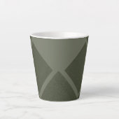 Offset Diamond Moss Green Latte Mok – Aangepast (Voorkant)