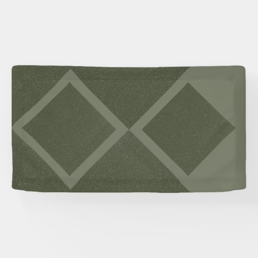 Offset Dubbele Diamant Groene Banner (Horizontaal)