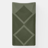 Offset Dubbele Diamant Groene Banner (Verticaal)