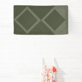Offset Dubbele Diamant Groene Banner (Insitu)
