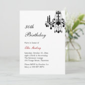 Offset Grand Ballroom Birthday Invitation (wit) Kaart (Staand voorkant)