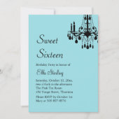 Offset Grand Ballroom Birthday Invite (turquoise) Kaart (Voorkant)