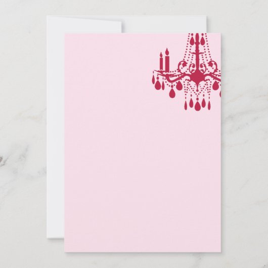 Offset Grand Ballroom Birthday Uitnodiging (rood) (Achterkant)