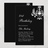 Offset Grand Ballroom Verjaardagsuitnodiging (zwar Kaart (Voorkant / Achterkant)