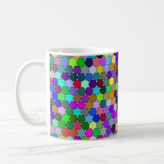 Offset Hexagons 11oz-Mok Koffiemok (Links)