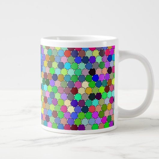 Offset hexagons 20oz Mok (Rechts)