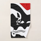 Offset kamer: Abstract zwart, wit & rood Bad Handdoek (Handdoek)