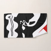 Offset kamer: Abstract zwart, wit & rood Bad Handdoek (Handdoek)