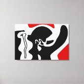 Offset kamer: Abstract zwart, wit & rood Canvas Afdruk (Voorkant)