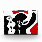 Offset kamer: Abstract zwart, wit & rood Fotoblokken (Voorkant)