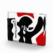 Offset kamer: Abstract zwart, wit & rood Fotoblokken (Rechts)