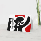 Offset kamer: Abstract zwart, wit & rood Kaart (Voorkant)