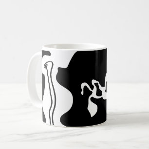 Offset kamer: Abstract zwart, wit & rood Koffiemok