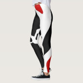 Offset kamer: Abstract zwart, wit & rood Leggings (Links)