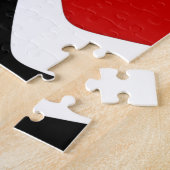 Offset kamer: Abstract zwart, wit & rood Legpuzzel (Zijkant)