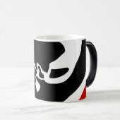 Offset kamer: Abstract zwart, wit & rood Magische Mok (Voorkant rechts)