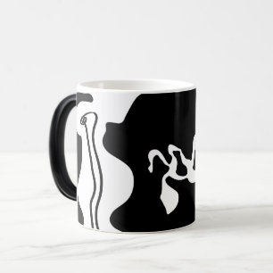 Offset kamer: Abstract zwart, wit & rood Magische Mok