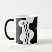 Offset kamer: Abstract zwart, wit & rood Magische Mok (Links)