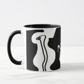 Offset kamer: Abstract zwart, wit & rood Mok (Links)