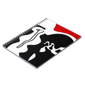 Offset kamer: Abstract zwart, wit & rood Notitieboek (Linkerzijde)