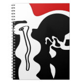 Offset kamer: Abstract zwart, wit & rood Notitieboek (Voorkant)
