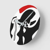 Offset kamer: Abstract zwart, wit & rood Ronde Klok (Hoek)