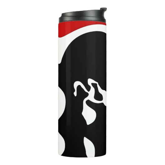 Offset kamer: Abstract zwart, wit & rood Thermosbeker (Gedraaid links)