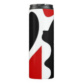 Offset kamer: Abstract zwart, wit & rood Thermosbeker (Achterkant)