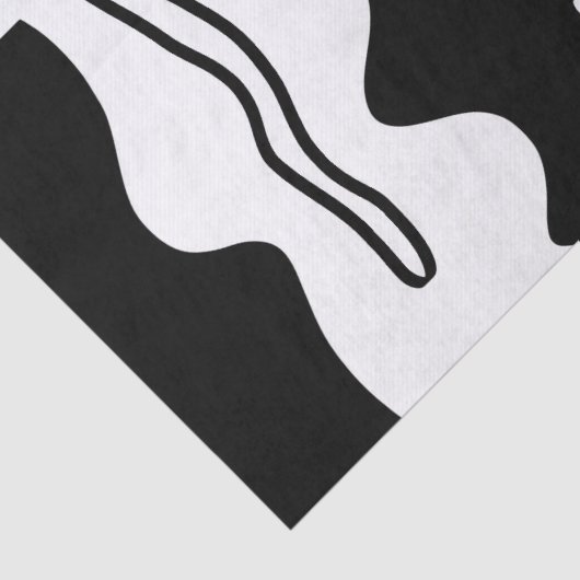 Offset kamer: Abstract zwart, wit & rood Tissuepapier (Detail)