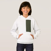 Offset Moss Green Kinder Pullover Hoodie – Aanpass (Voorkant volledig)