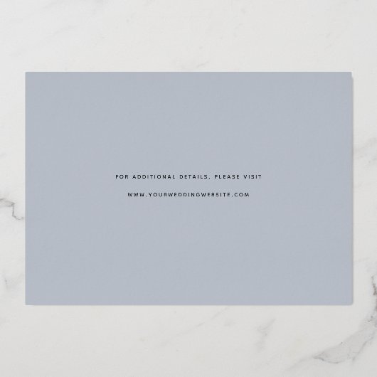 Offset overlay | Moderne horizontale foto om de Folie Uitnodiging (Achterkant)