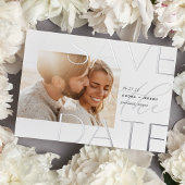 Offset overlay | Moderne horizontale foto om de Folie Uitnodiging