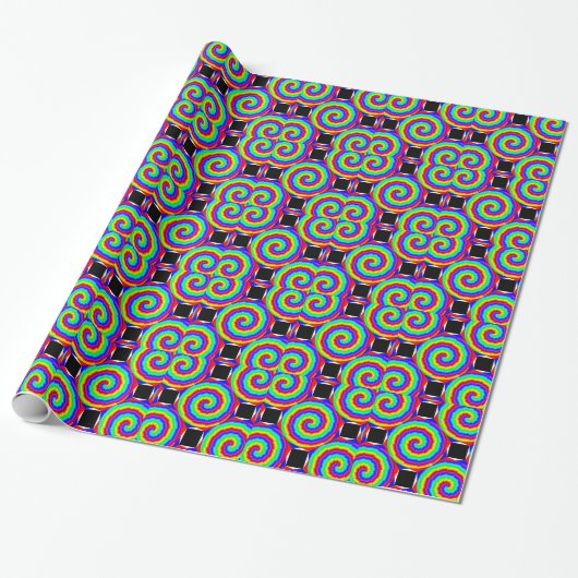 Offset Rainbow Spiral door Kenneth Yoncich Cadeaupapier (Uitgerold)